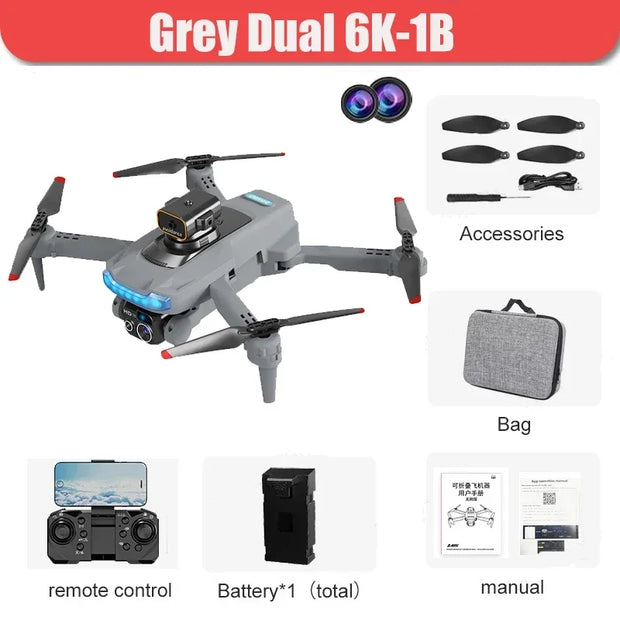 New P15 Drone 8K HD Camera Professional HD Aerial Photography GPS Dual-Camera Omnidirectional Obstacle Drone Quadcopter Toy Gift