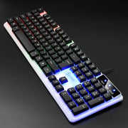 New Illuminated Gaming Keyboard Mouse 2024 USB Mechanical Feel Wired Spherical Keycap Cover With Multiple Color Options