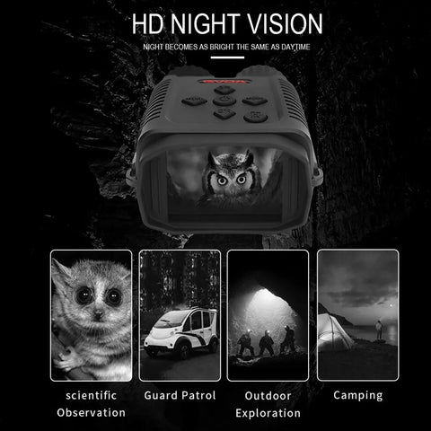 GVDA Mini Night Vision Binocular Device 1080P HD Infrared Digital Hunting Camping Telescope 4X Zoom Outdoor Night Vision Goggles