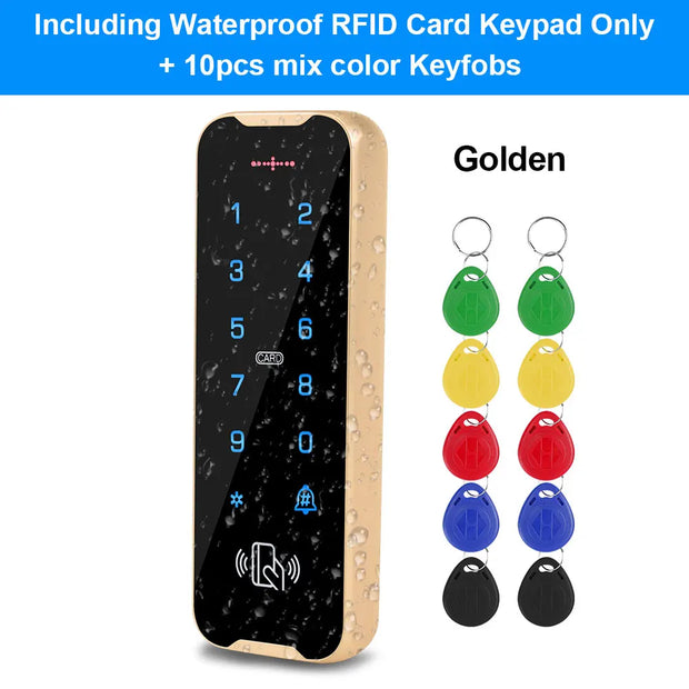 YiToo IP68 Fully Waterproof RFID Access Control Keypad Metal Shell RFID Controller Touch Screen Door Lock Card Reader Outdoor