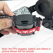 NEVER CRASH FPV Video Glasses Graffiti Headband Battery Storage Strap DIY Sticker for Fatshark Skyzone DJI V1 V2 Accessories