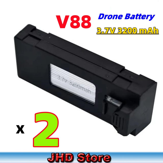 JHD V88 3.7V 3200mAh LiPo Battery Drone Backup V88 Battery For V88/P15 Mini Drone Battery RC Parts