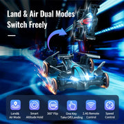 JJRC Land and Air Dual Use Flying Car 360° Tumbling 2.4G Remote Control Quadcopter One-touch Landing RC Drone Children's Toys