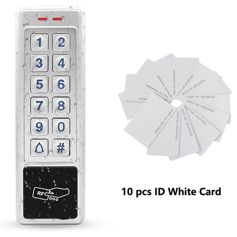 IP67 Waterproof RFID Reader Lock Door Access Control Keypad 6000 User Door Bell 125Khz EM Card Access Control Panel