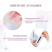 40W Dual Rolling Wax Heater Double PTC Fast Heating Depilatory Waxing Machine Cartridge Roll On Wax Heater Hair Removal