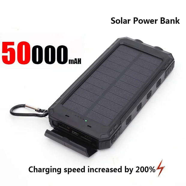 Xiaomi 50000mAh Solar Power Bank Large Capacity Fast Charge Portable USB-A USB-C External Battery For IOS Android Samsung Hot