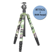 RT75CG/85CG Camouflage Carbon Fiber Tripod Monopod for DSLR Camera and Professional Video Camcorder with Low Profile Ball Head