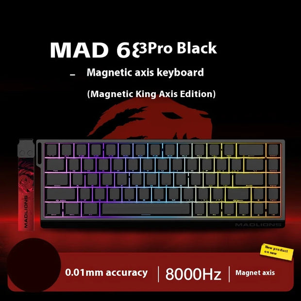 Madlions Mad60 He Magnetic Switch FGG Mechanical Keyboard Mad68 He Wired Keyboard Custom Low Latency Hot Wap Gaming Keyboards