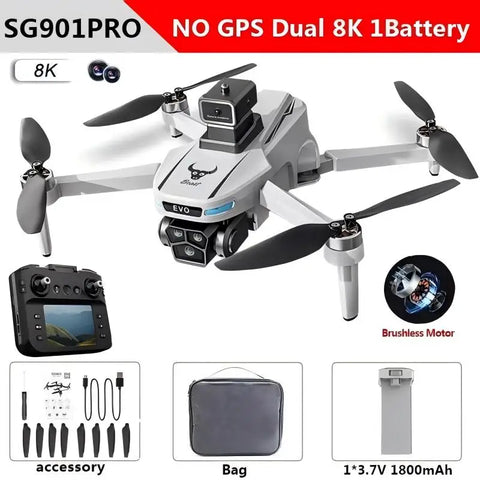 SG901 MAX GPS Drone Professional 8K Aerial HD Avoiding Obstacle with Large Screen Remote Control Folding Brushless Drone 2025NEW