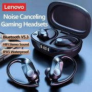 Lenovo LP75 OWS Wireless Bluetooth 5.3 Earphones Gaming Noise Reduction Headphones LED Digital Display Waterproof Sports Headset