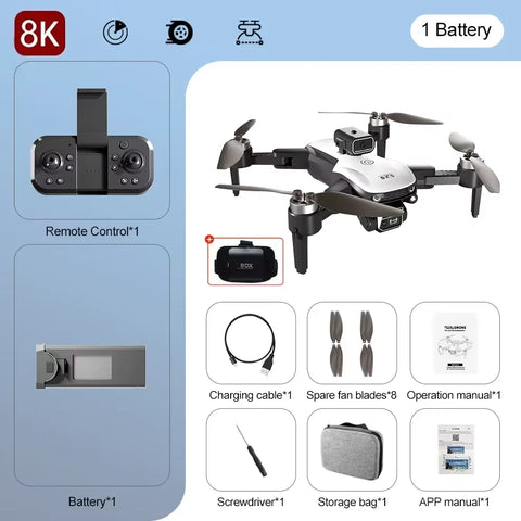 S2S Drone 8K Professional Aerial Photography HD Dual Camera Brushless Motor Obstacle Avoidance Foldable Quadcopter Childrens Toy