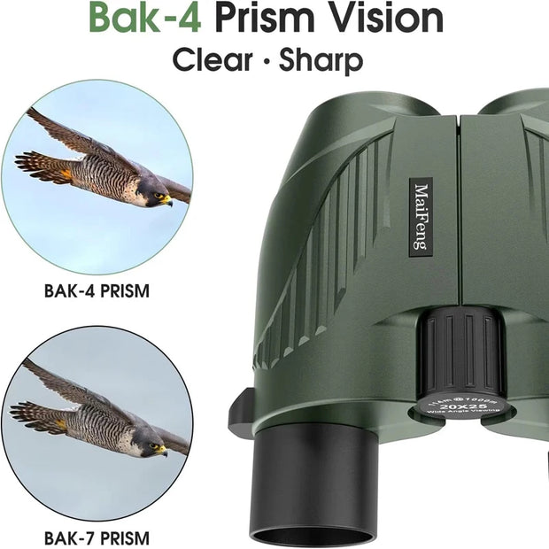 20X25 Binoculars Professional HD Pocket Waterproof Camping Observation Telescope Portable Optical Telescope Outdoor for Hunting