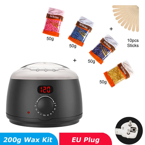 SUNANTH Hair Removal Wax Heater Machine Digital Display Screen Depilatory Hard Wax Melt Warmer Paraffin Waxing Beans Epilator