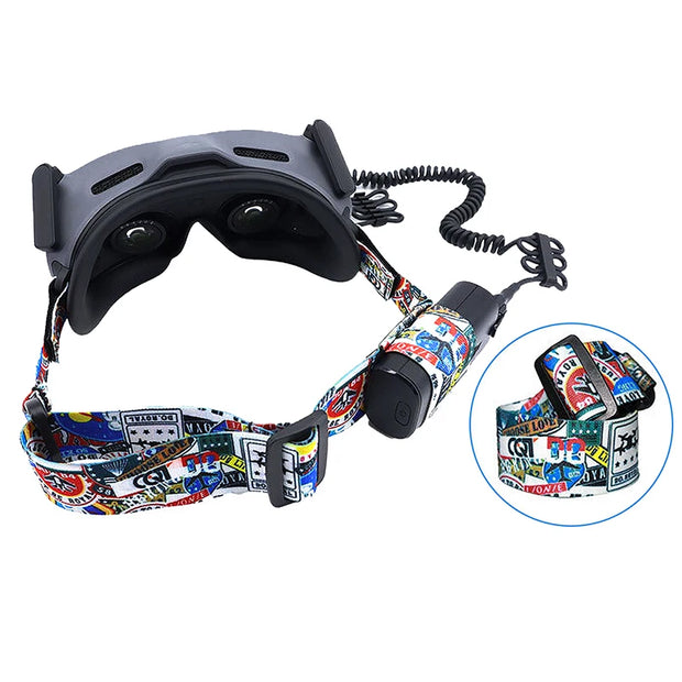 Cartoon Head Strap For DJI Avata Goggles 2/FPV Goggles V2 Head Strap Battery Storage Case Elite Strap Battery Holder Accessories