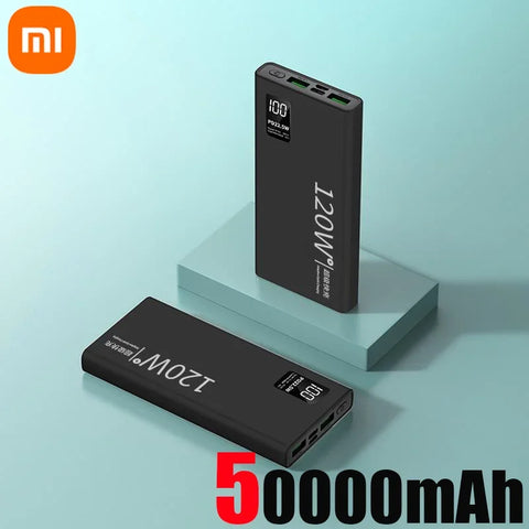 Xiaomi 120W High Capacity Power Bank 50000mAh Fast Charging Powerbank Portable Battery Charger For Android Samsung Huawei NEW