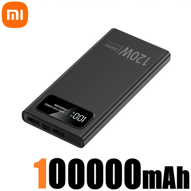 Xiaomi 200000mAh Power Bank 120W Super Fast Charger Portable External Battery Large Capacity Mobile Power for iPhone Samsung New