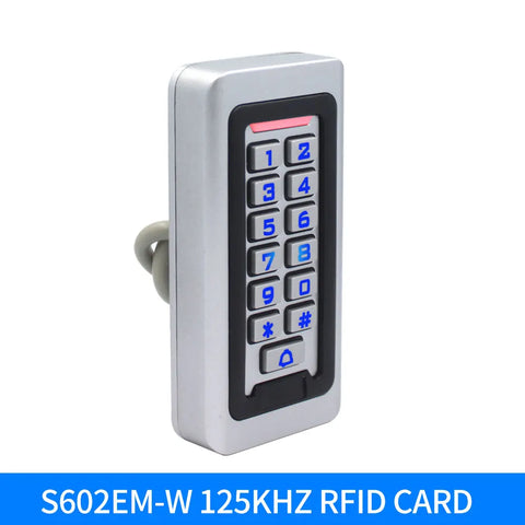 Standalone Metal Keypad Backlit WG RFID 125khz Reader for Access Control System Proximity Card 2000 User Door Lock Outdoor Entry