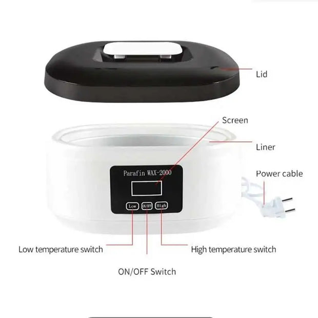 3400ML Wax Bean Heating Pot 200W Wax Therapy Machine Hair Removal For Body Hair Intelligent Temperature Control Wax Melter