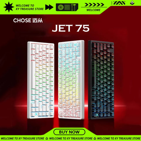 Mchose Jet75 Mechanical Keyboard Hot Swap Low Delay Magnetic Switch Wired 8k Polling Rate RGB Light Customize Gaming Accessories