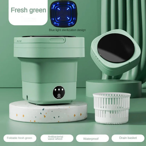 Portable Foldable Washing Machine With Spin Dryer Automatic Mini Underwear Sock 110v/220V Washing Machine With Centrifuge 8L