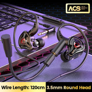 G59 Game wired headphones HIFI bass in-ear headphones wire controlled with microphone noise reduction headphones