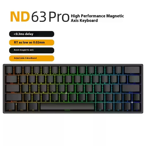 IROK ND63 Pro Customized Magnetic Switch Gaming Keyboard 8K Hot Swappable Polling Rate 0.3ms Latency 0.02mm RT KME SOCD DKS ST